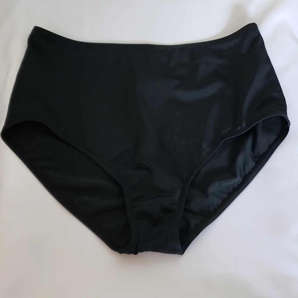 Maxine of Hollywood Womens Black High Waist Bikini Bottom Size 16 - Picture 8 of 8